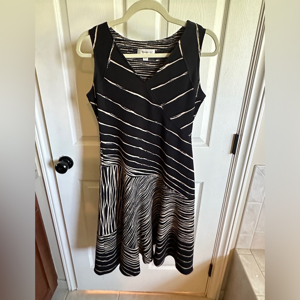 Dressbarn Sleeveless V-Neck Fit and Flare Dress